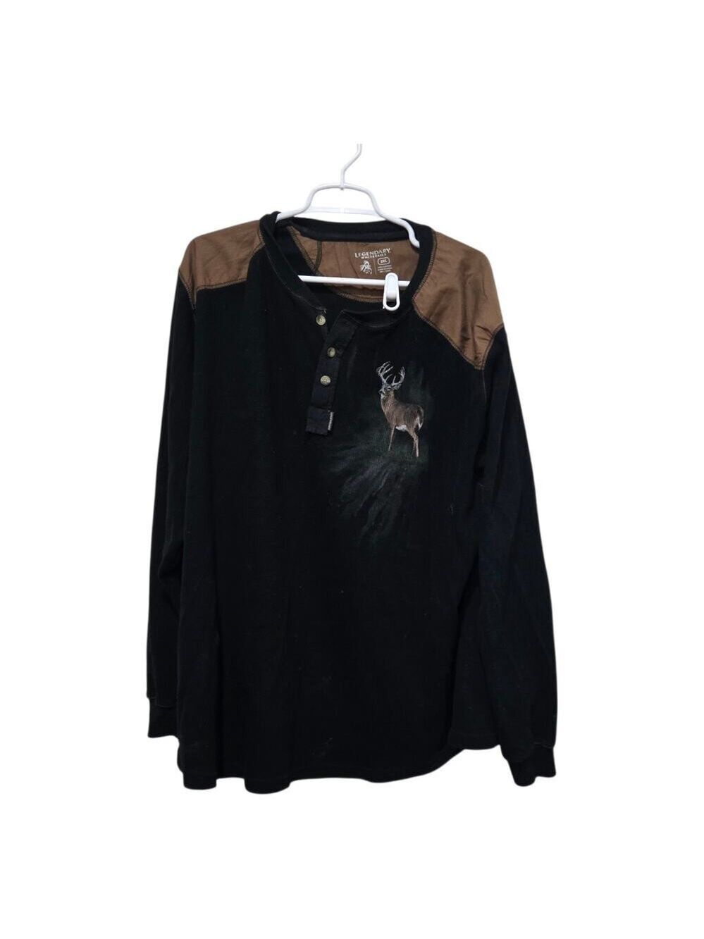 Legendary Whitetails Deer Thermal Henley Shirt 2XL Hunting